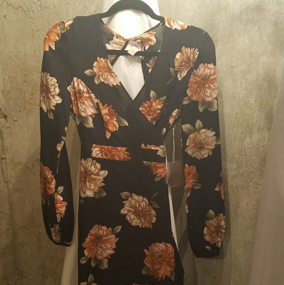 Forever 21 black floral dress
